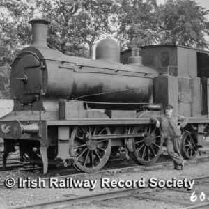 Waterford & Tramore Railway locomotive No. 486 and her engine-driver pictured at Manor Station, Waterford, summer 1936. © IRRS Archive